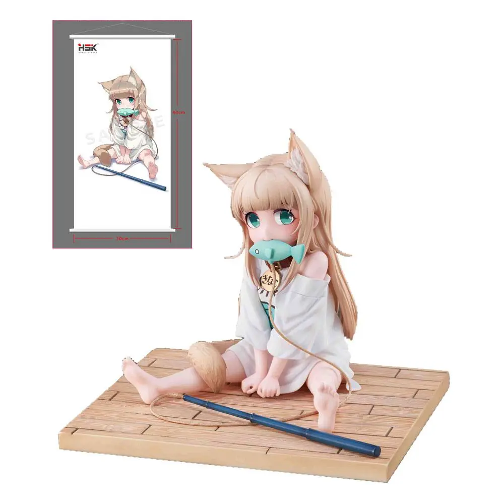 My Cat Is a Kawaii Girl 1/6 Kinako Sitting Fish Ver. Deluxe Version PVC szobor figura 14 cm termékfotó