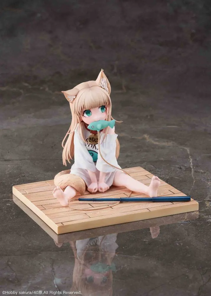 My Cat Ia A Girl And She's Cute 1/6 Kinako Sitting Fish Ver. PVC szobor figura 14 cm termékfotó