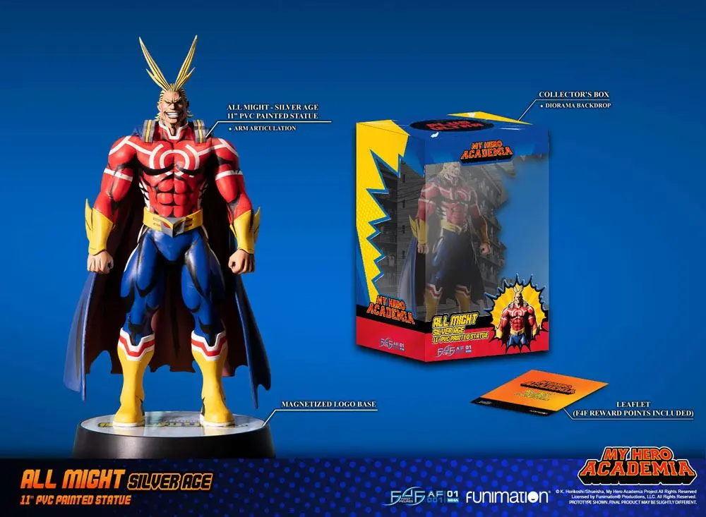 My Hero Academia All Might Silver Age (Standard Edition) akciófigura 28 cm termékfotó