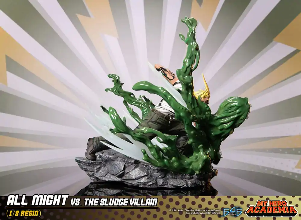 My Hero Academia All Might Vs. the Sludge Villain Diorama szobor figura 30 cm termékfotó