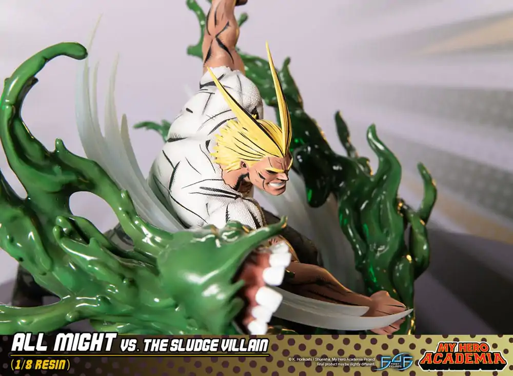 My Hero Academia All Might Vs. the Sludge Villain Diorama szobor figura 30 cm termékfotó