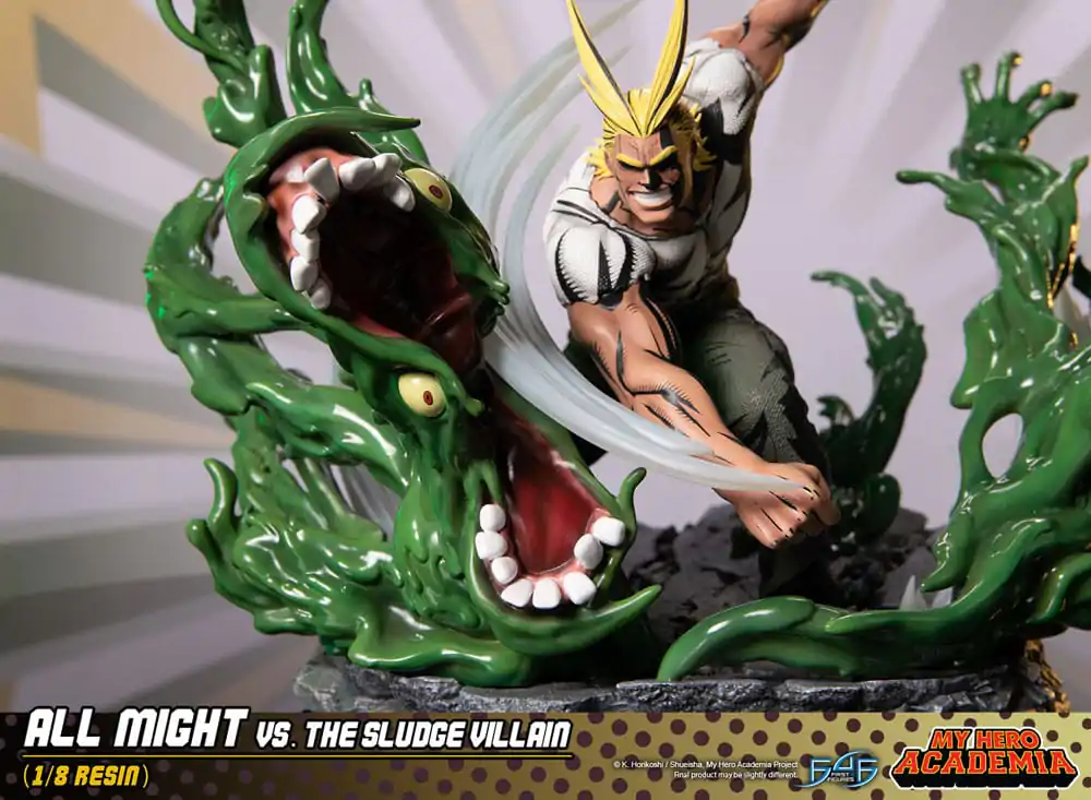 My Hero Academia All Might Vs. the Sludge Villain Diorama szobor figura 30 cm termékfotó