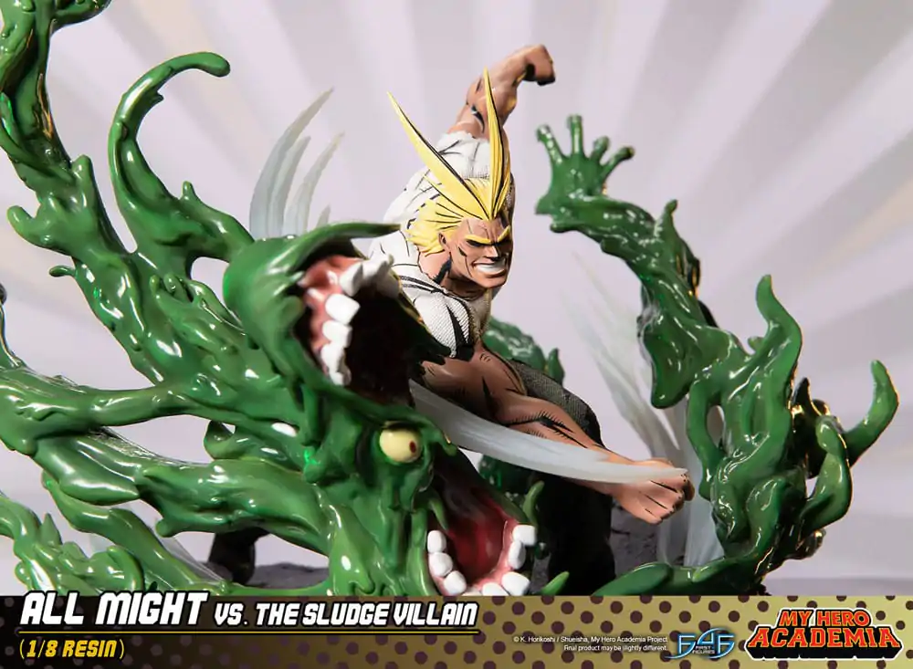 My Hero Academia All Might Vs. the Sludge Villain Diorama szobor figura 30 cm termékfotó
