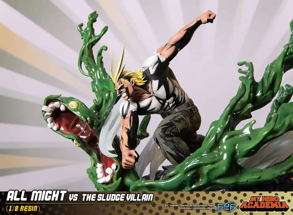 My Hero Academia All Might Vs. the Sludge Villain Diorama szobor figura 30 cm termékfotó
