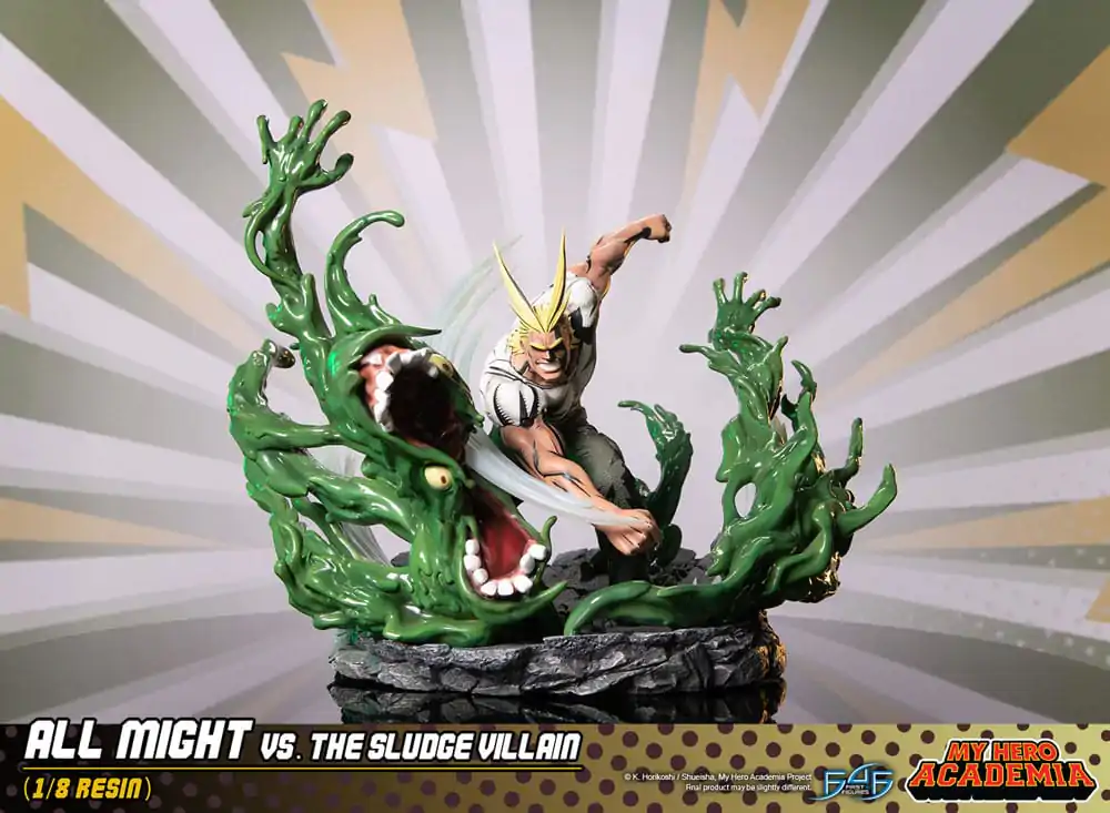 My Hero Academia All Might Vs. the Sludge Villain Diorama szobor figura 30 cm termékfotó