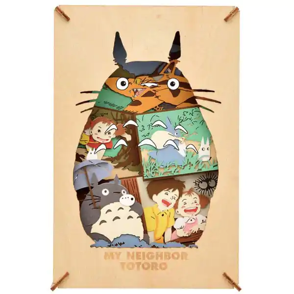 My Neighbor Totoro Paper Theater Wood  Style Silhouette Big Totoro papír modell készlet termékfotó