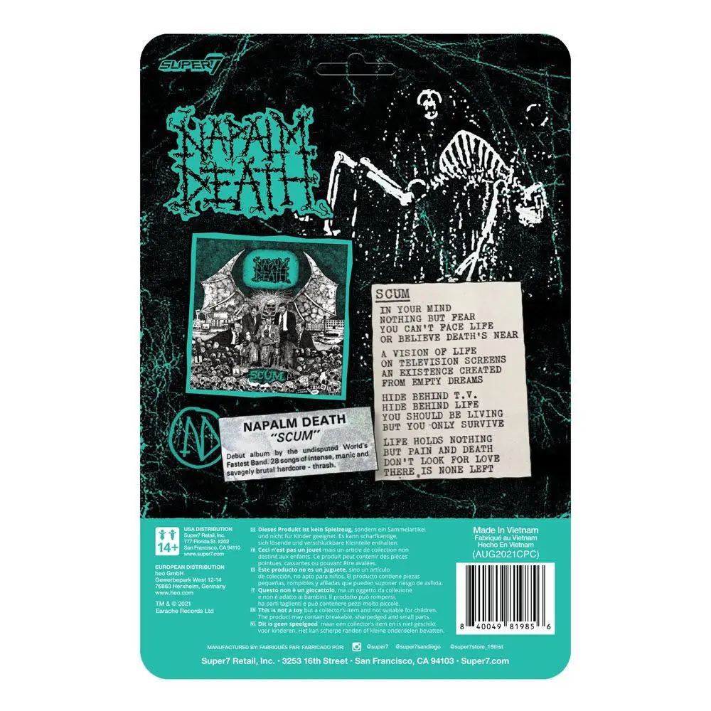 Napalm Death ReAction Scum Demon (Aquamarine) akciófigura 10 cm termékfotó