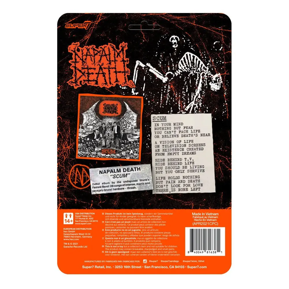 Napalm Death ReAction Scum Demon (Orange) akciófigura 10 cm termékfotó