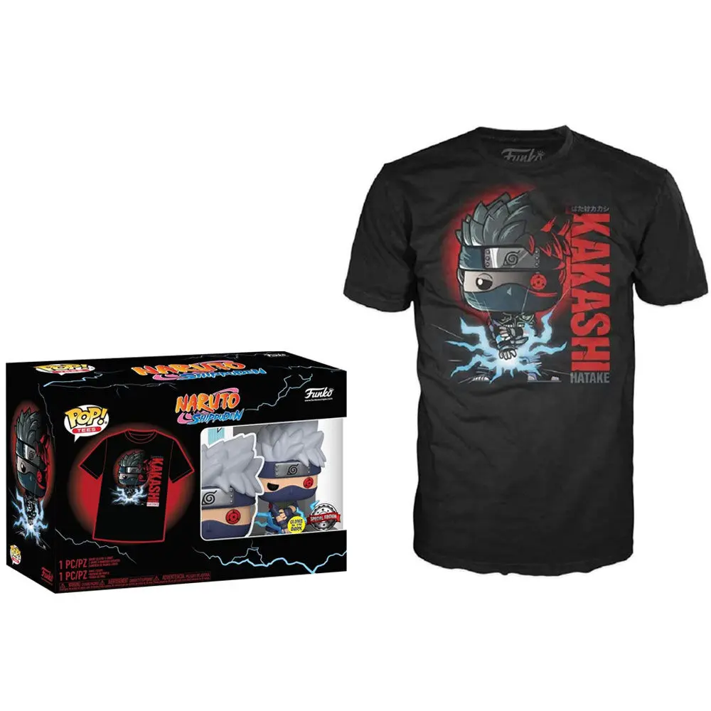 Naruto Funko POP figura és póló csomag Kakashi termékfotó