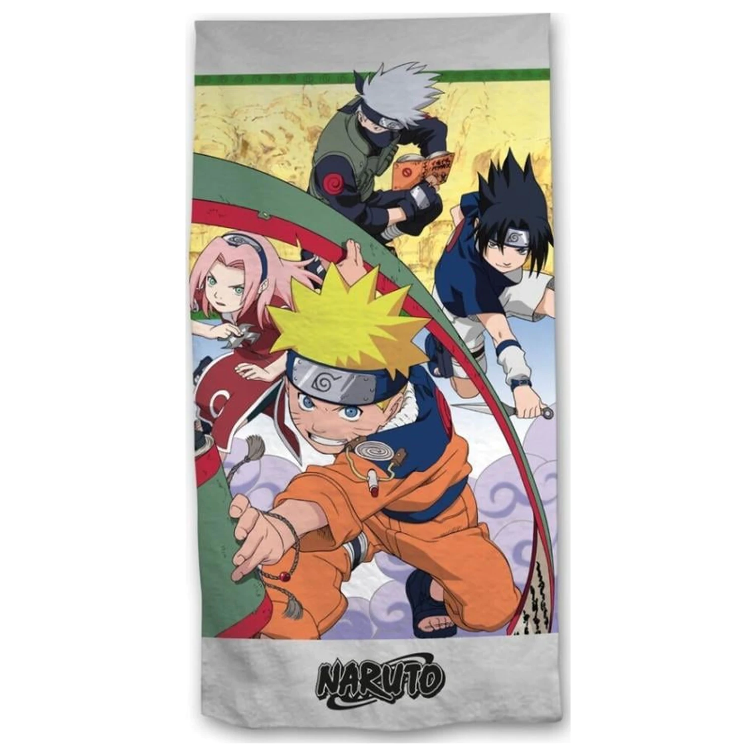 Naruto Naruto, Sasuke, Sakura & Kakashi strandtörölköző 90x170cm termékfotó