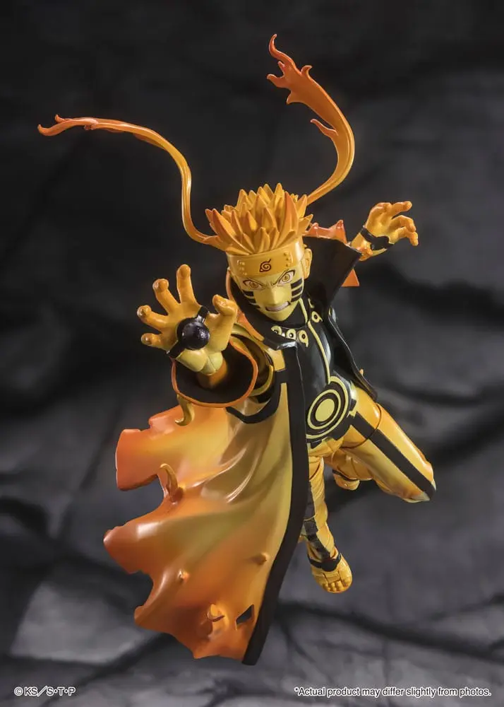 Naruto S.H. Figuarts Naruto Uzumaki (Kurama Link Mode) - Courageous Strength That Binds - akciófigura 15 cm termékfotó