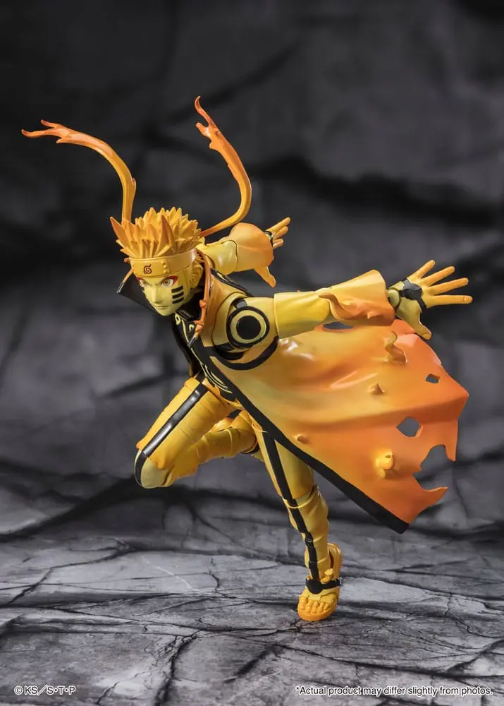 Naruto S.H. Figuarts Naruto Uzumaki (Kurama Link Mode) - Courageous Strength That Binds - akciófigura 15 cm termékfotó