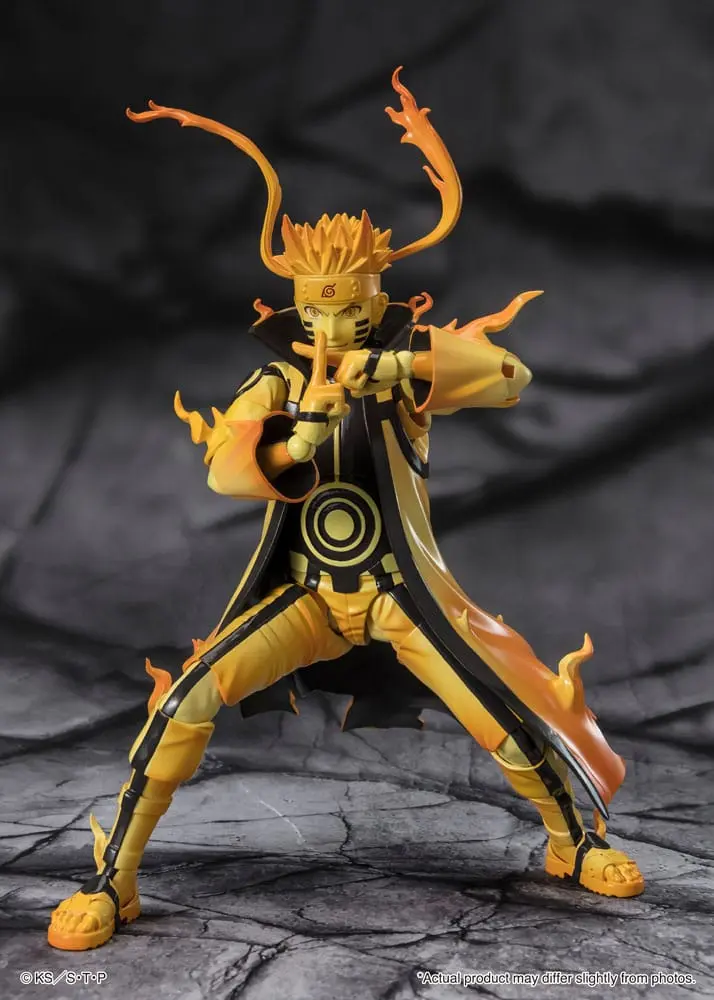 Naruto S.H. Figuarts Naruto Uzumaki (Kurama Link Mode) - Courageous Strength That Binds - akciófigura 15 cm termékfotó