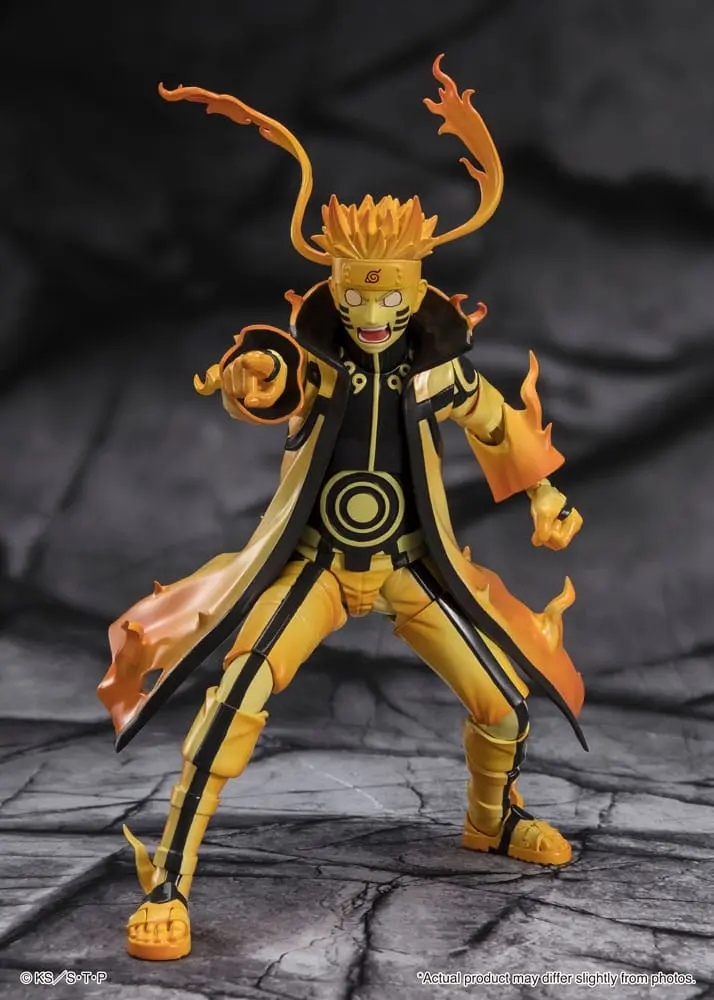 Naruto S.H. Figuarts Naruto Uzumaki (Kurama Link Mode) - Courageous Strength That Binds - akciófigura 15 cm termékfotó