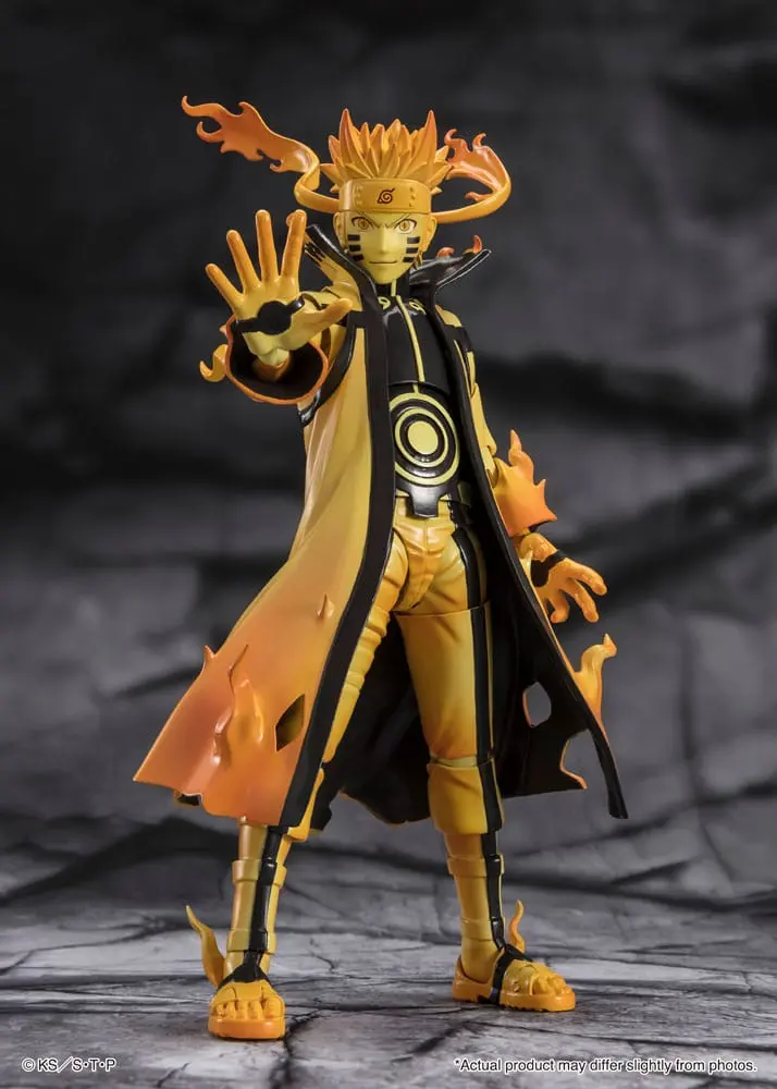 Naruto S.H. Figuarts Naruto Uzumaki (Kurama Link Mode) - Courageous Strength That Binds - akciófigura 15 cm termékfotó