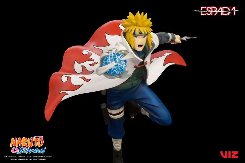 Naruto Shippuden 1/8 Minato Namikaze Vs Nine Tailed Fox PVC szobor figura 41 cm termékfotó