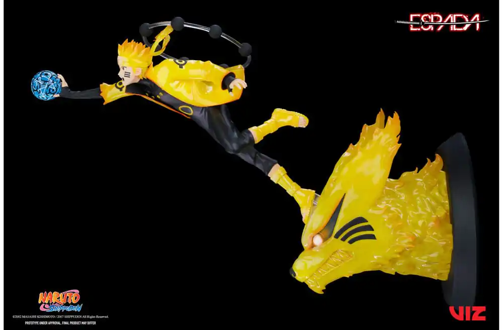 Naruto Shippuden 1/8 Naruto Uzumaki & Kurama PVC szobor figura 28 cm termékfotó