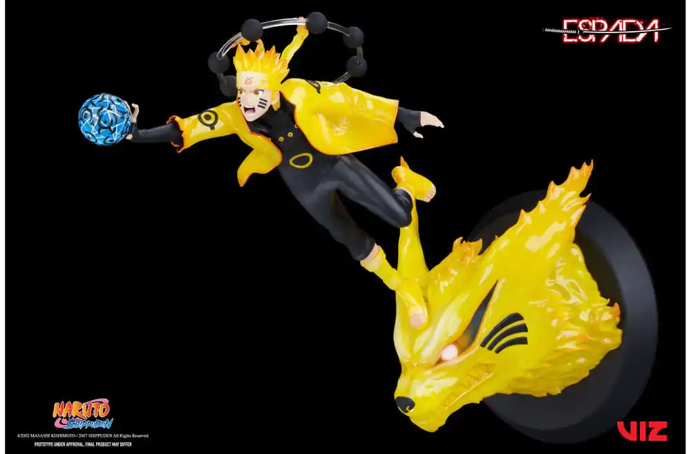 Naruto Shippuden 1/8 Naruto Uzumaki & Kurama PVC szobor figura 28 cm termékfotó