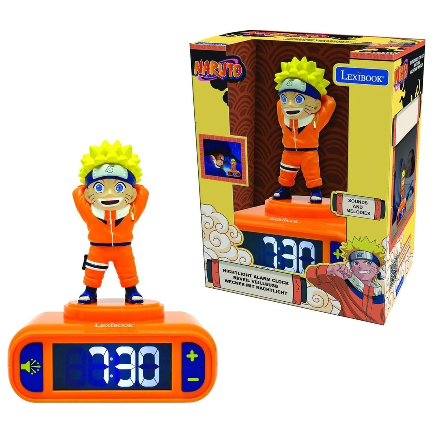 Naruto Shippuden éjszakai lámpa és digitális ébresztőóra termékfotó