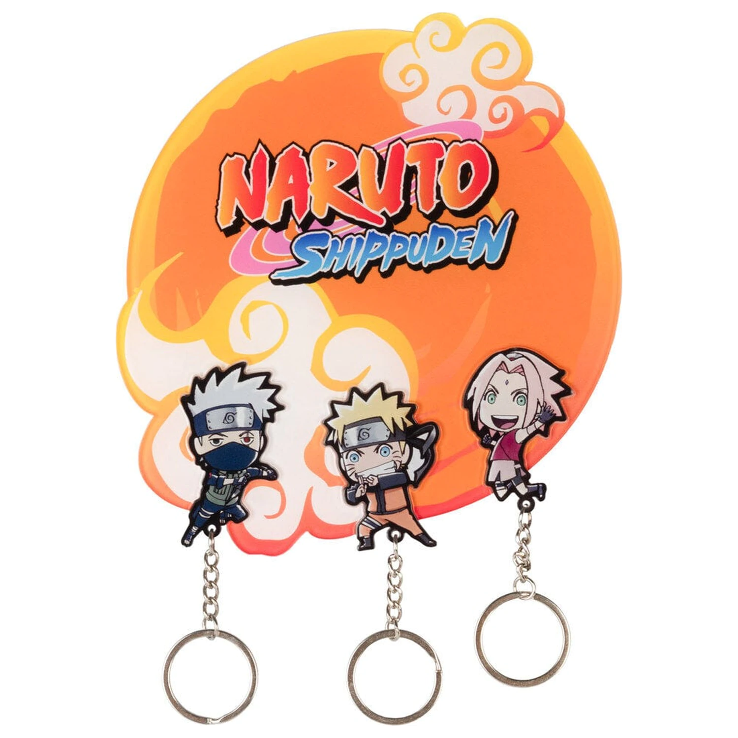 Naruto Shippuden fali kulcstartó 3 db kulcstartóval termékfotó