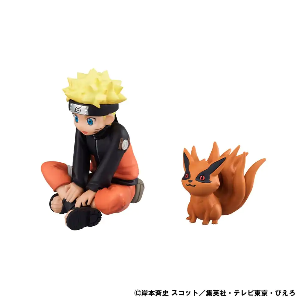 Naruto Shippuden Gaiden G.E.M. Series Naruto Uzumaki &amp; Biju Set PVC szobor figura 7 cm termékfotó