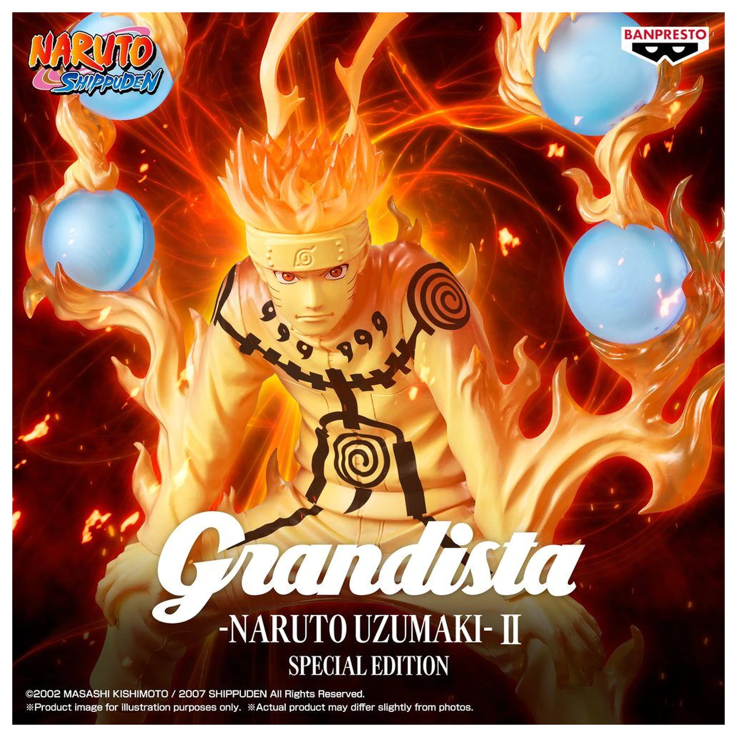 Naruto Shippuden Grandista II Special Edition Naruto Uzumaki figura 27 cm termékfotó