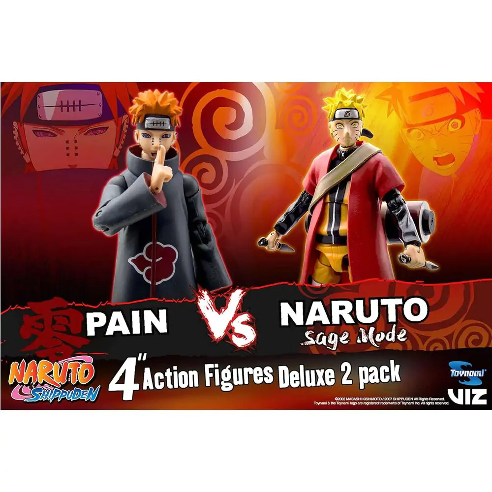 Naruto Shippuden Naruto vs Pain Sage Mode 25th Anniversary figura csomag 10cm termékfotó