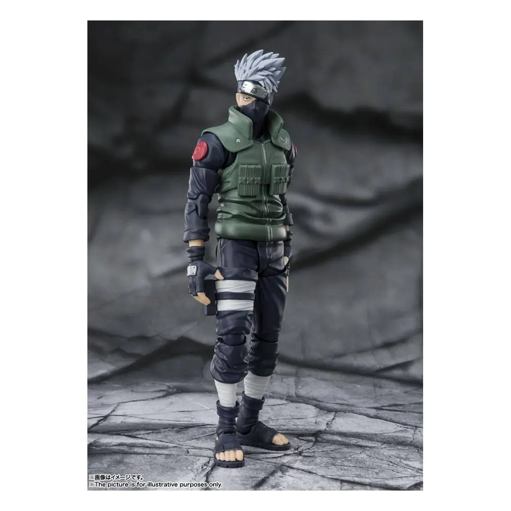 Naruto Shippuden S.H. Figuarts akciófigura Kakashi Hatake -The famed Sharingan Hero- 16 cm termékfotó