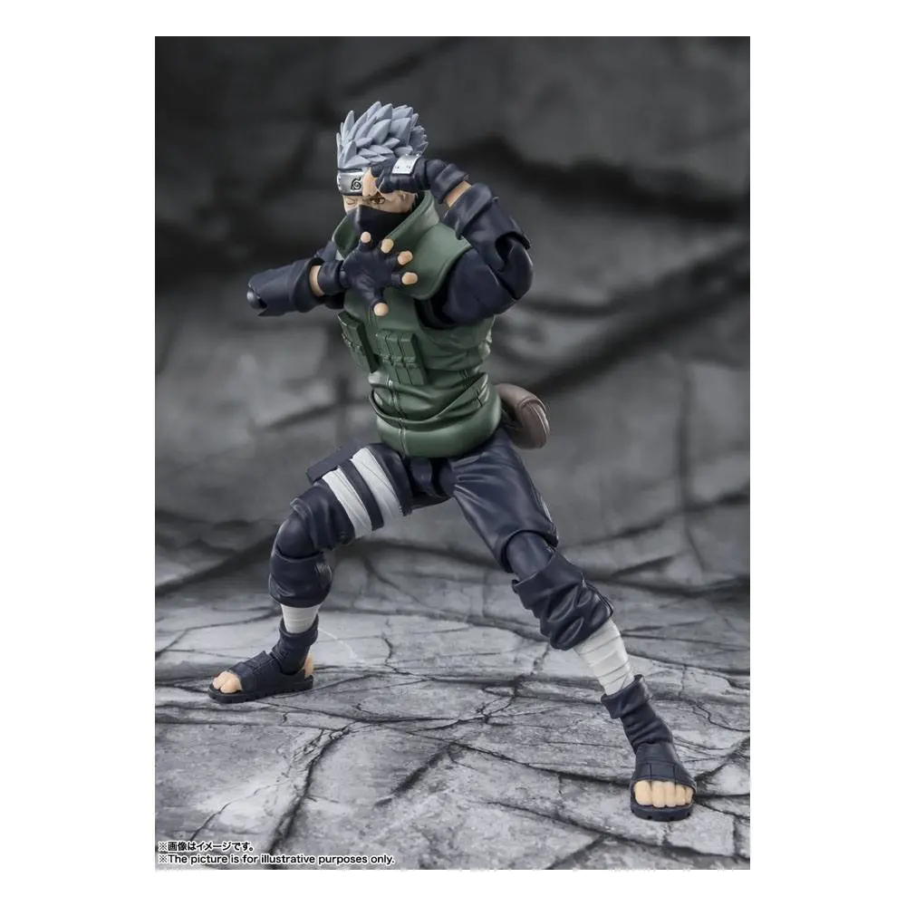 Naruto Shippuden S.H. Figuarts akciófigura Kakashi Hatake -The famed Sharingan Hero- 16 cm termékfotó