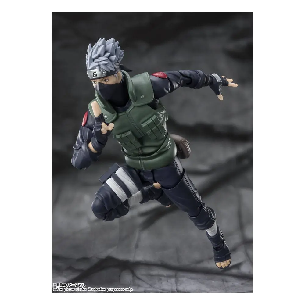 Naruto Shippuden S.H. Figuarts akciófigura Kakashi Hatake -The famed Sharingan Hero- 16 cm termékfotó