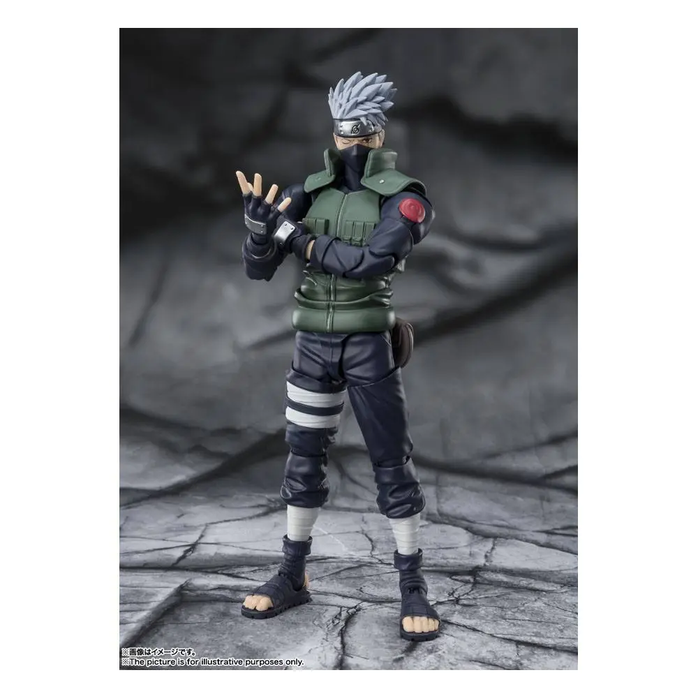 Naruto Shippuden S.H. Figuarts akciófigura Kakashi Hatake -The famed Sharingan Hero- 16 cm termékfotó