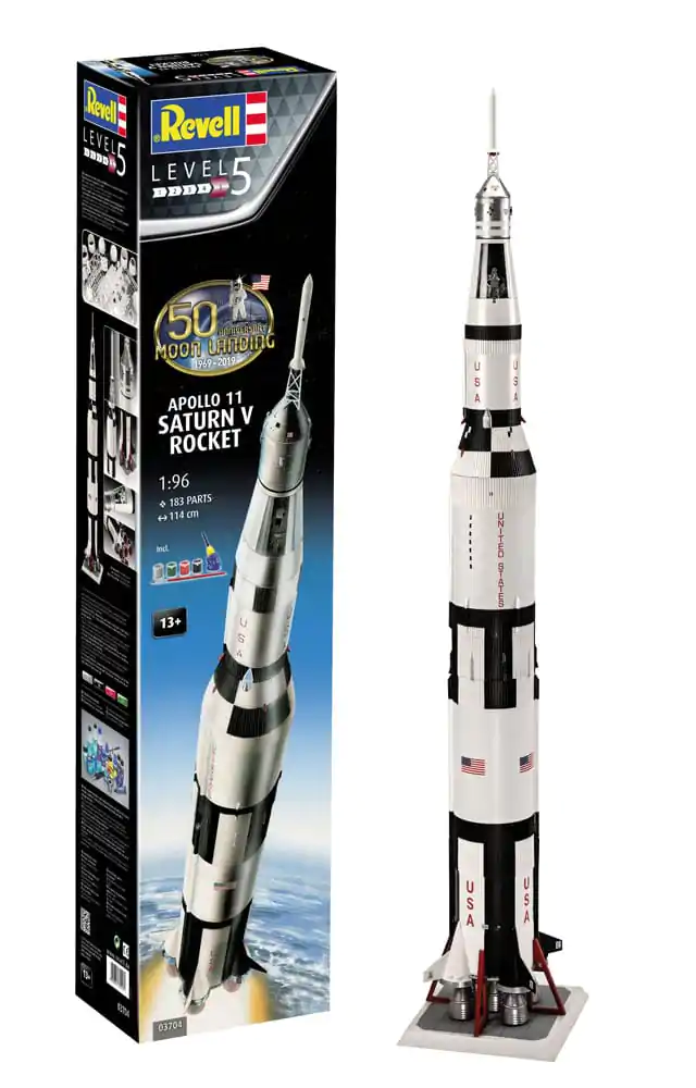 NASA 1/96 Apollo 11 Saturn V Rocket modell készlet 114 cm termékfotó