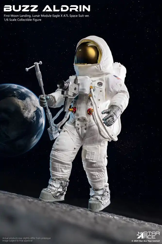 NASA Apollo 11 1/6 Buzz Aldrin akciófigura 30 cm  termékfotó