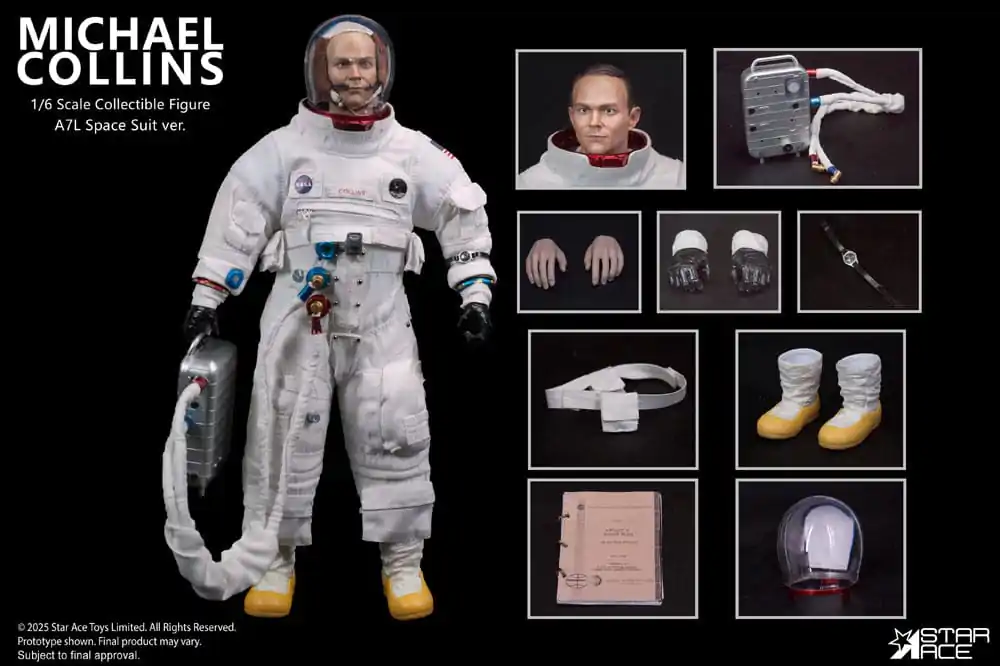 NASA Apollo 11 1/6 Michael Collins akciófigura 30 cm termékfotó