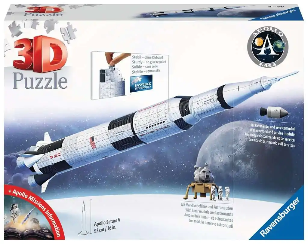 NASA Apollo Saturn V Rocket 3D Puzzle (504 darab) termékfotó