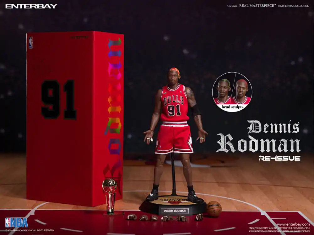 NBA Collection Real Masterpiece 1/6 Dennis Rodman Limited Retro Editon akciófigura 33 cm termékfotó