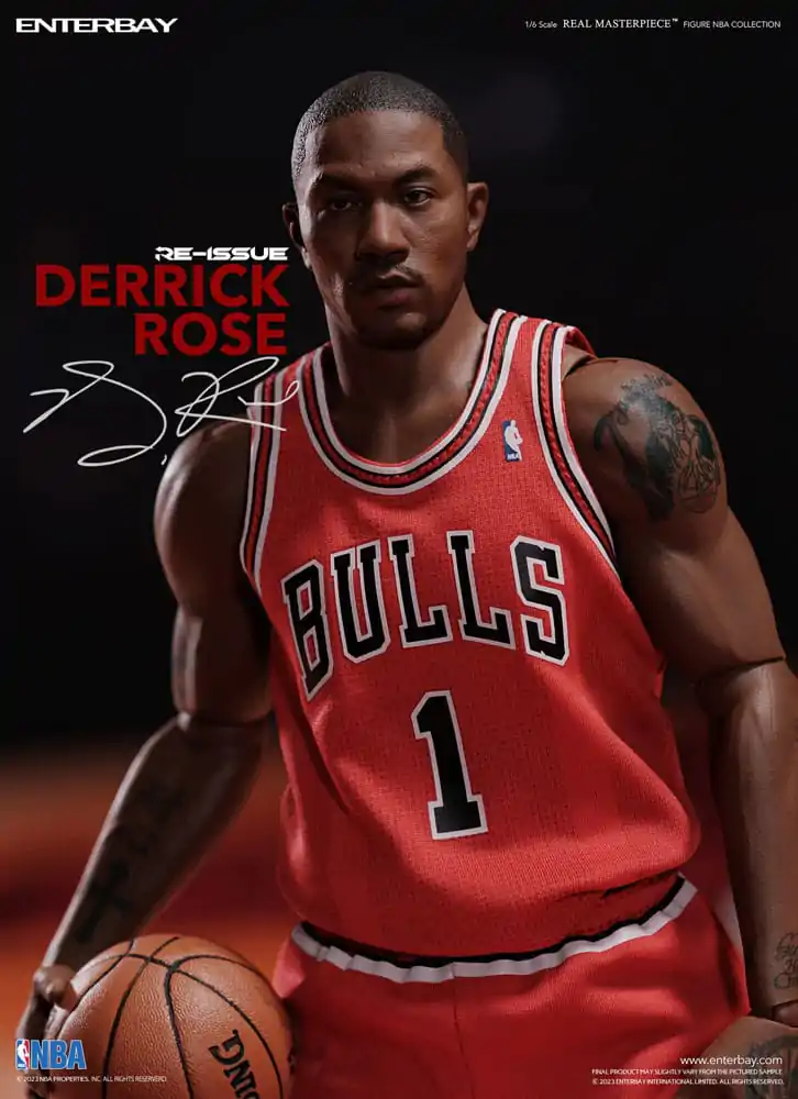 NBA Collection Real Masterpiece 1/6 Derrick Rose Limited Retro Edition akciófigura 30 cm termékfotó