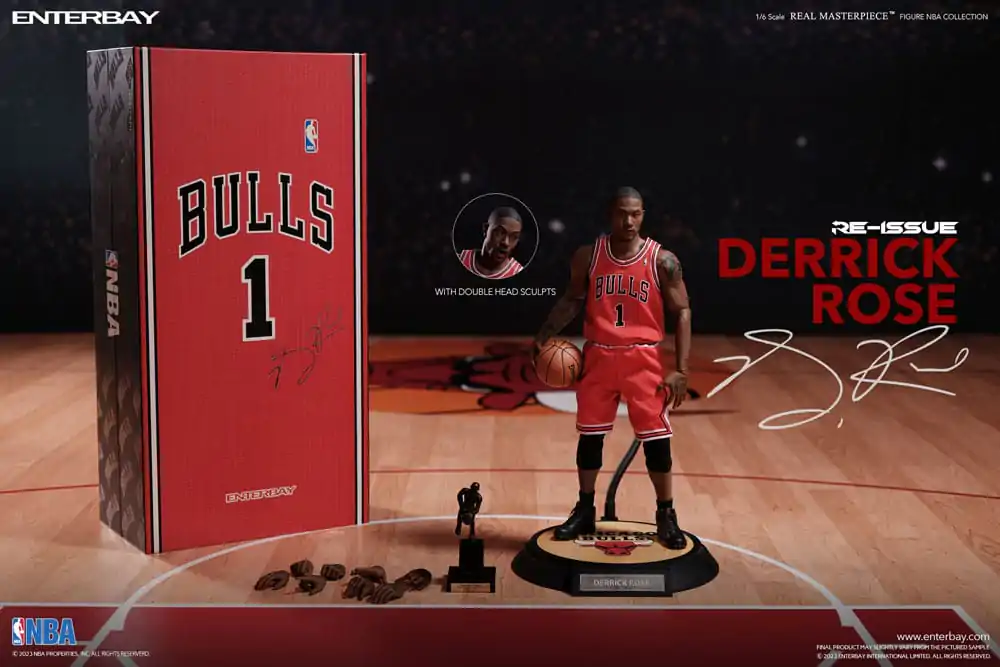 NBA Collection Real Masterpiece 1/6 Derrick Rose Limited Retro Edition akciófigura 30 cm termékfotó