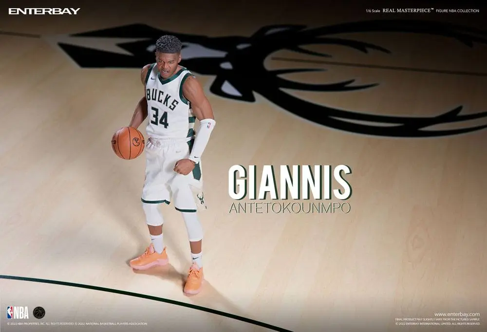 NBA Collection Real Masterpiece 1/6 Giannis Antetokounmpo akciófigura 33 cm termékfotó