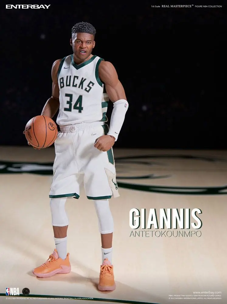 NBA Collection Real Masterpiece 1/6 Giannis Antetokounmpo akciófigura 33 cm termékfotó