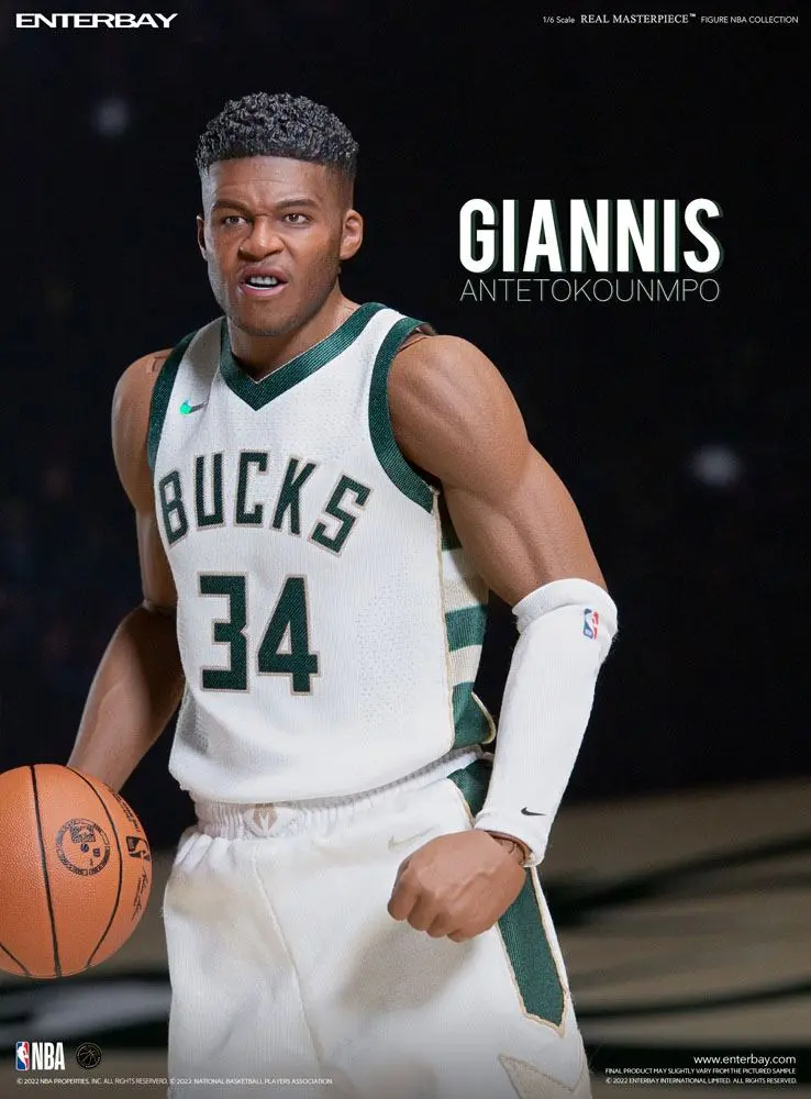 NBA Collection Real Masterpiece 1/6 Giannis Antetokounmpo akciófigura 33 cm termékfotó