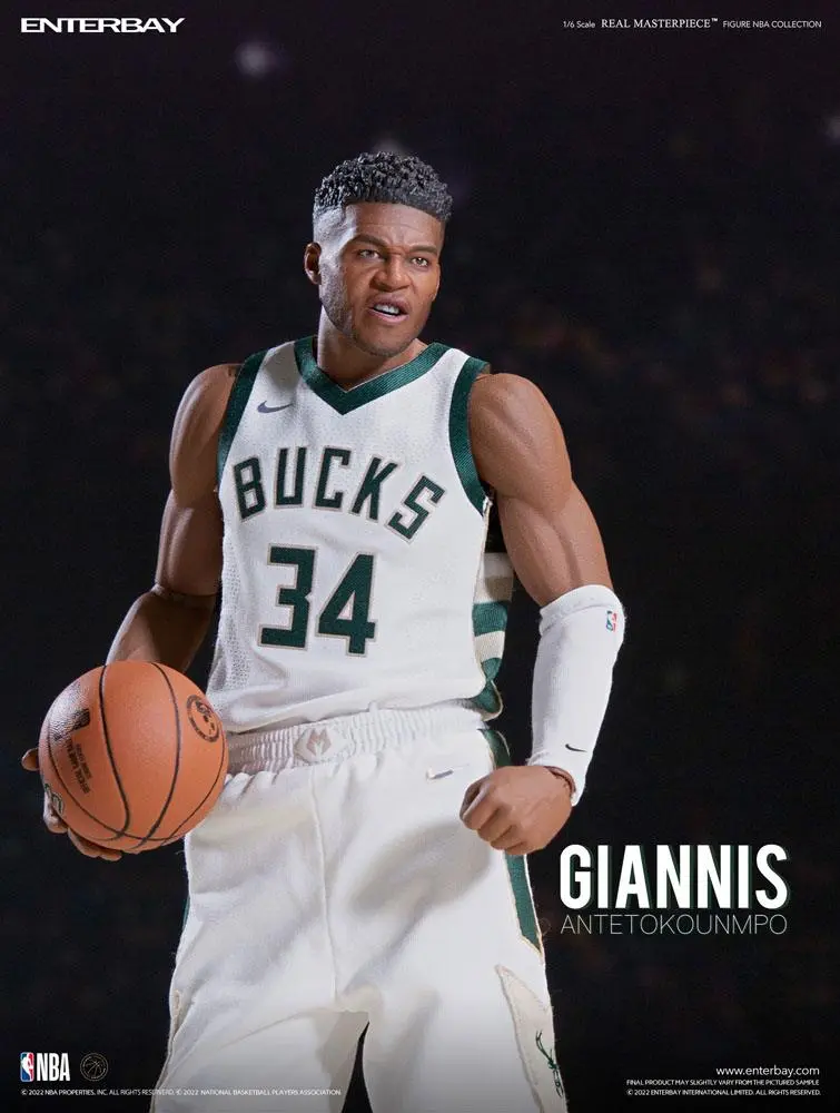 NBA Collection Real Masterpiece 1/6 Giannis Antetokounmpo akciófigura 33 cm termékfotó