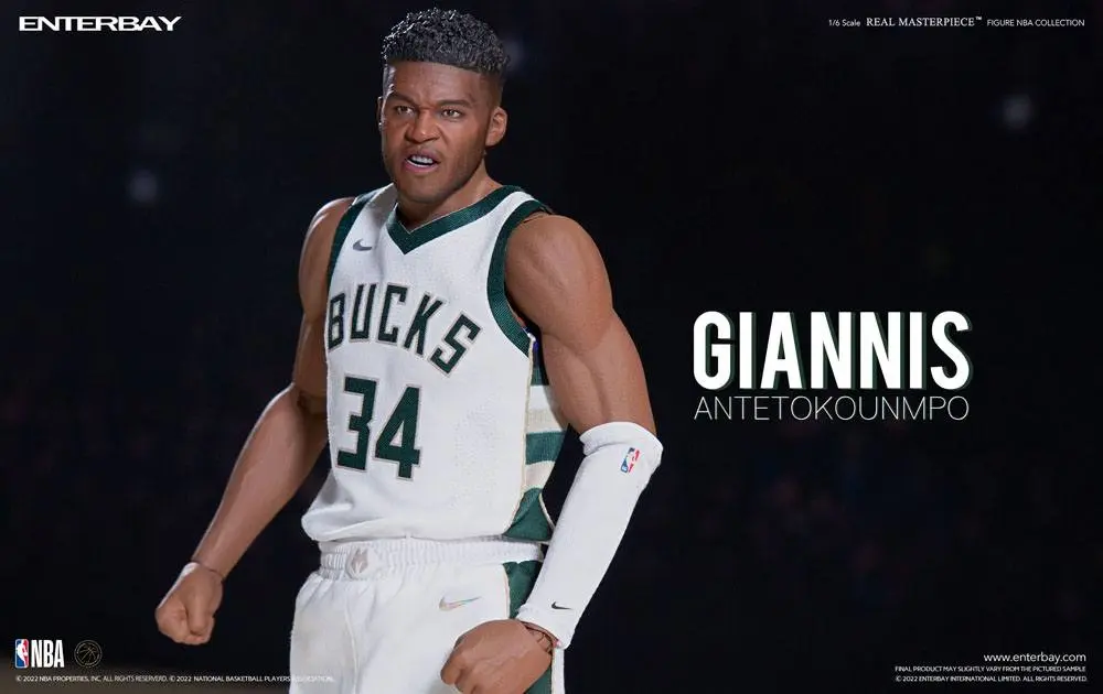 NBA Collection Real Masterpiece 1/6 Giannis Antetokounmpo akciófigura 33 cm termékfotó
