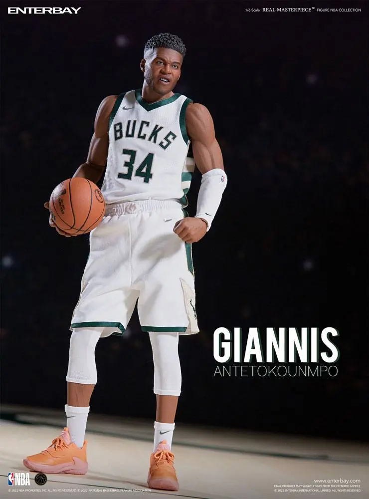 NBA Collection Real Masterpiece 1/6 Giannis Antetokounmpo akciófigura 33 cm termékfotó