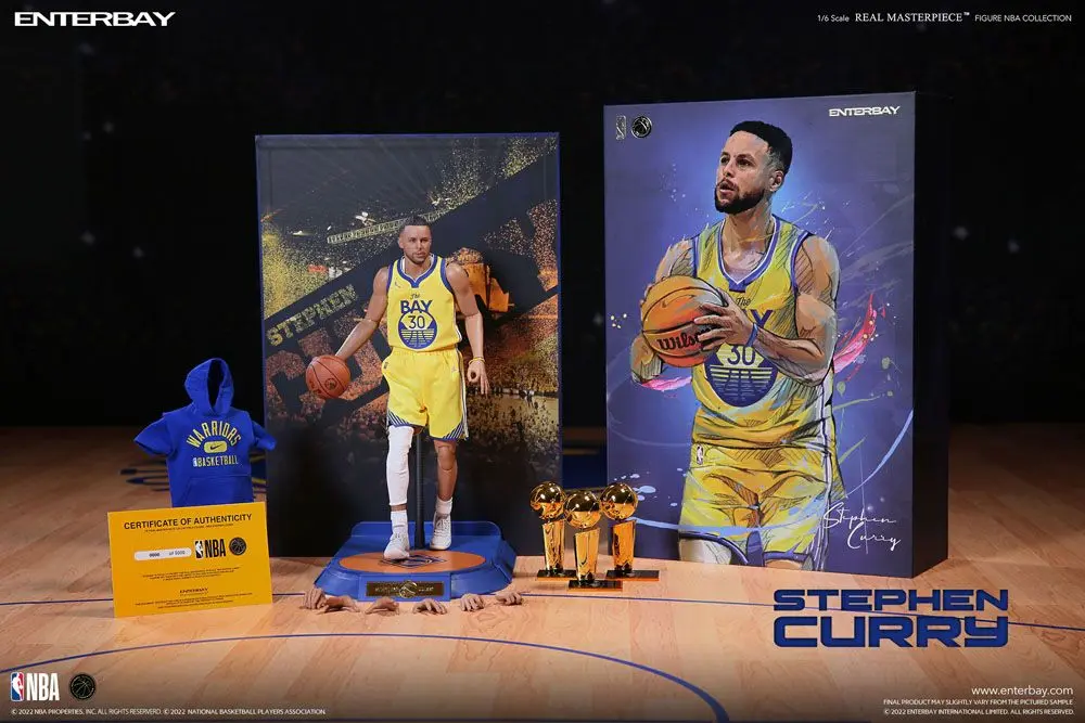 NBA Collection Real Masterpiece 1/6 Stephen Curry akciófigura 30 cm termékfotó