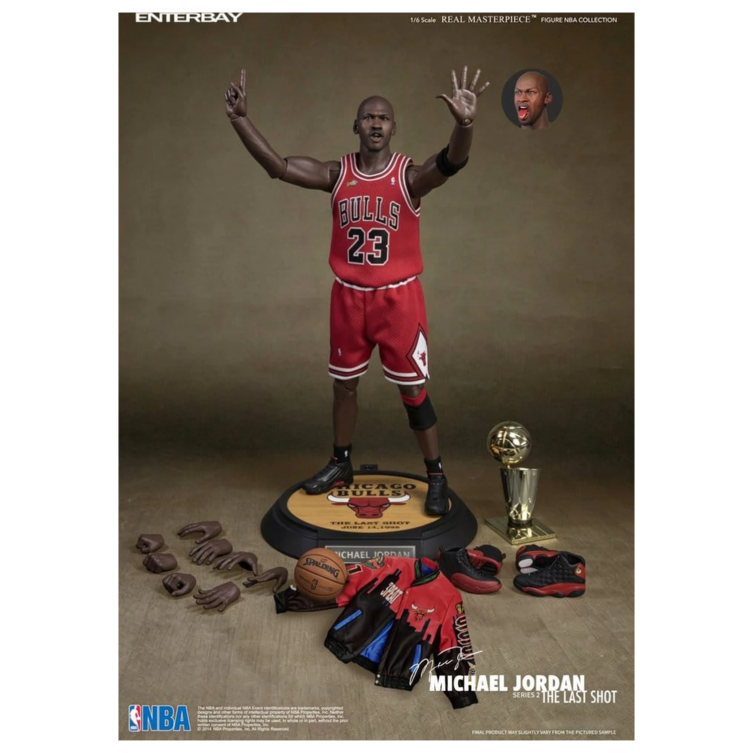 NBA Collection Real Masterpiece akciófigura 1/6 Michael Jordan Series 2 (Road Jersey: Edition) 33 cm termékfotó