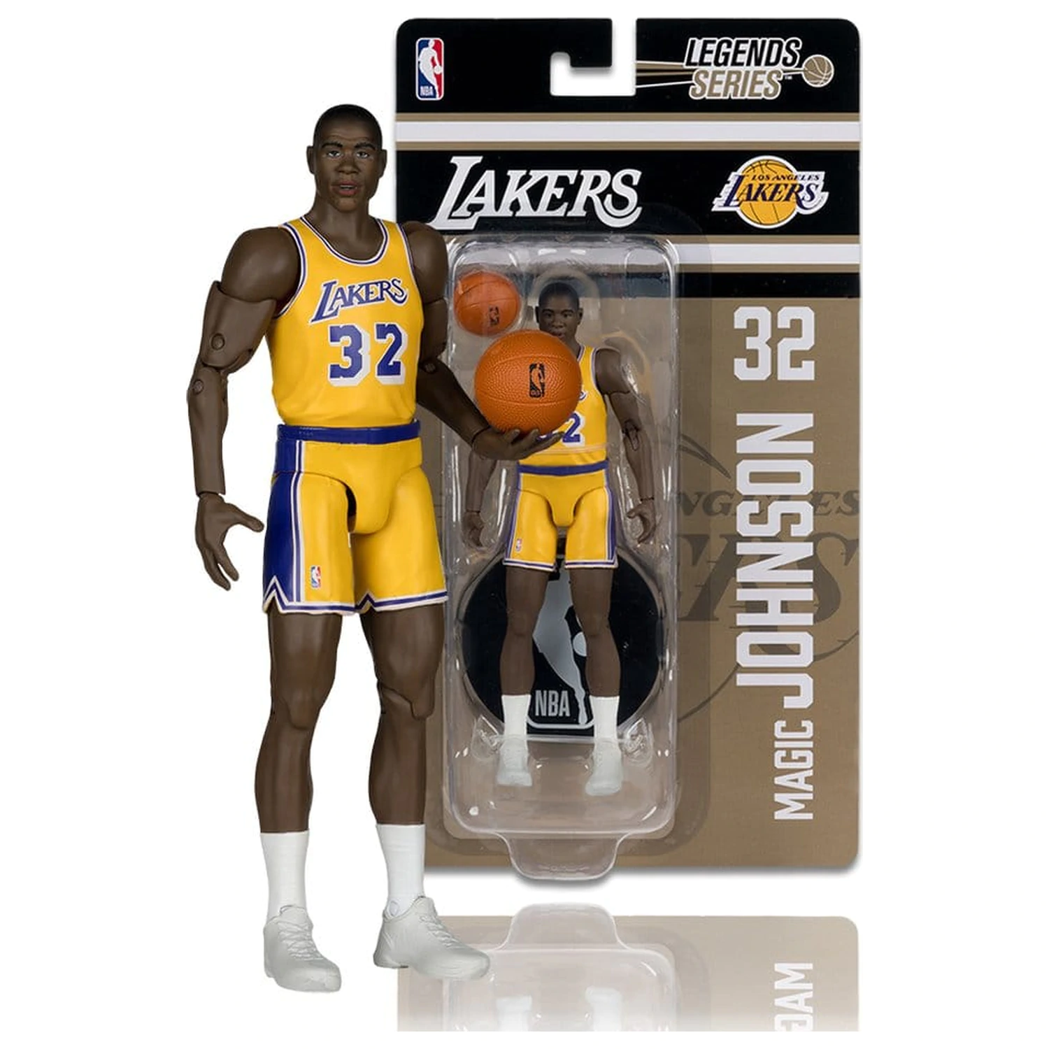 NBA Legends Series akciófigura Earvin "Magic" Johnson (Los Angeles Lakers) 15 cm termékfotó