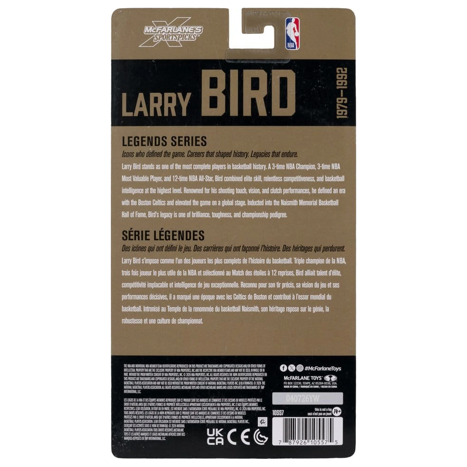 NBA Legends Series akciófigura Larry Bird (Boston Celtics) 15 cm termékfotó