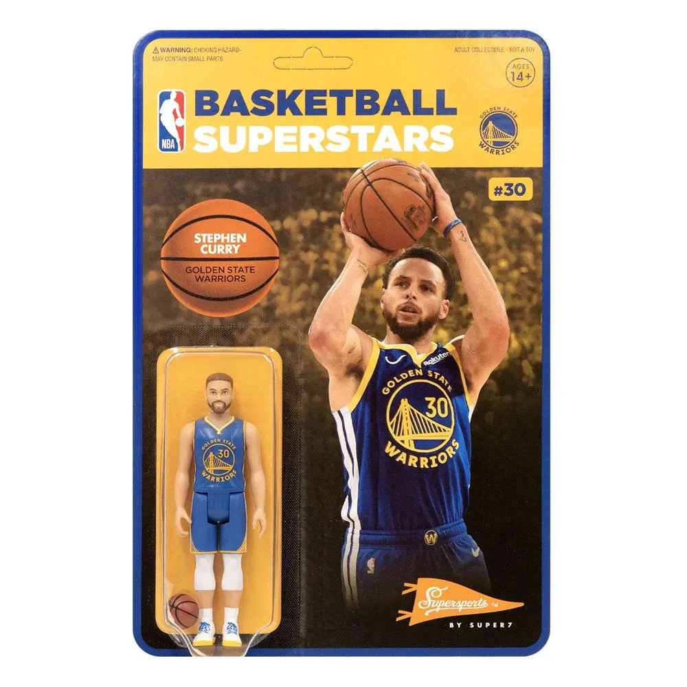NBA ReAction Wave 1 Stephen Curry (Warriors) akciófigura 10 cm termékfotó