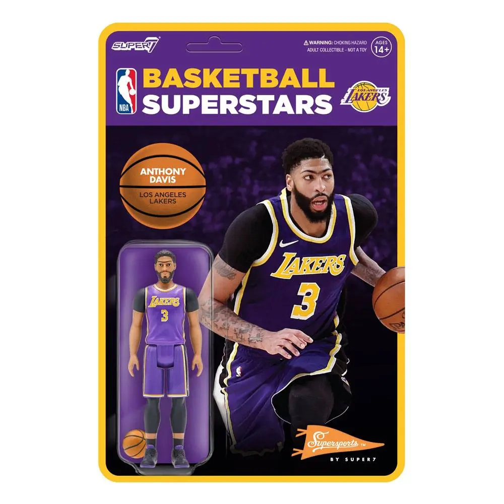 NBA ReAction Wave 3 Anthony Davis (Lakers) [Purple Statement] akciófigura 10 cm termékfotó